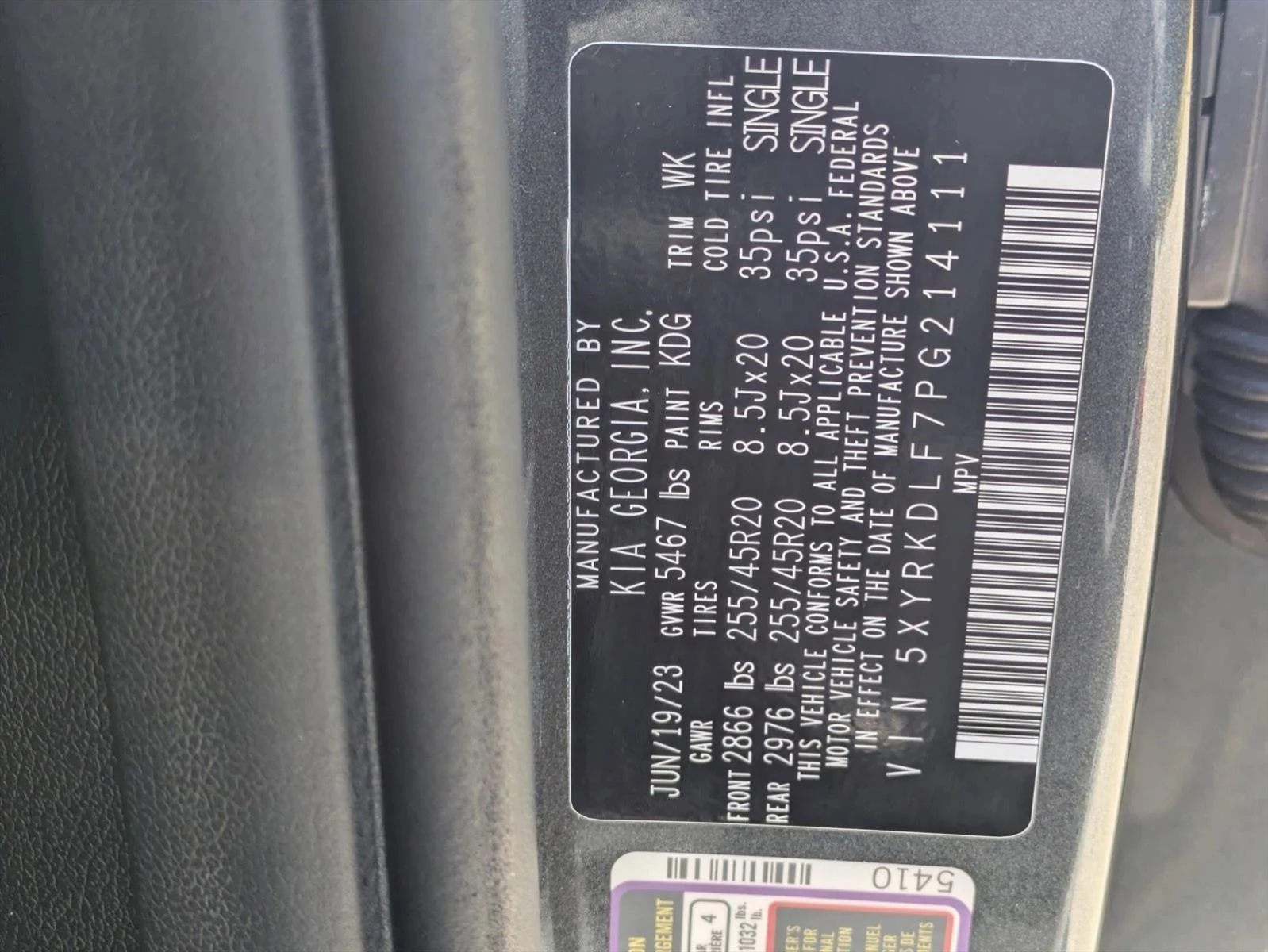 Used 2023 Gravity Grey Kia SX Prestige image 27