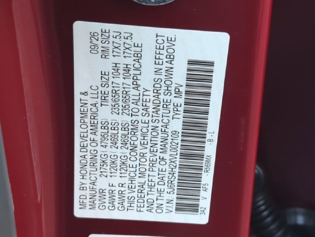 New 2027 Radiant Red Metallic Honda LX image 23
