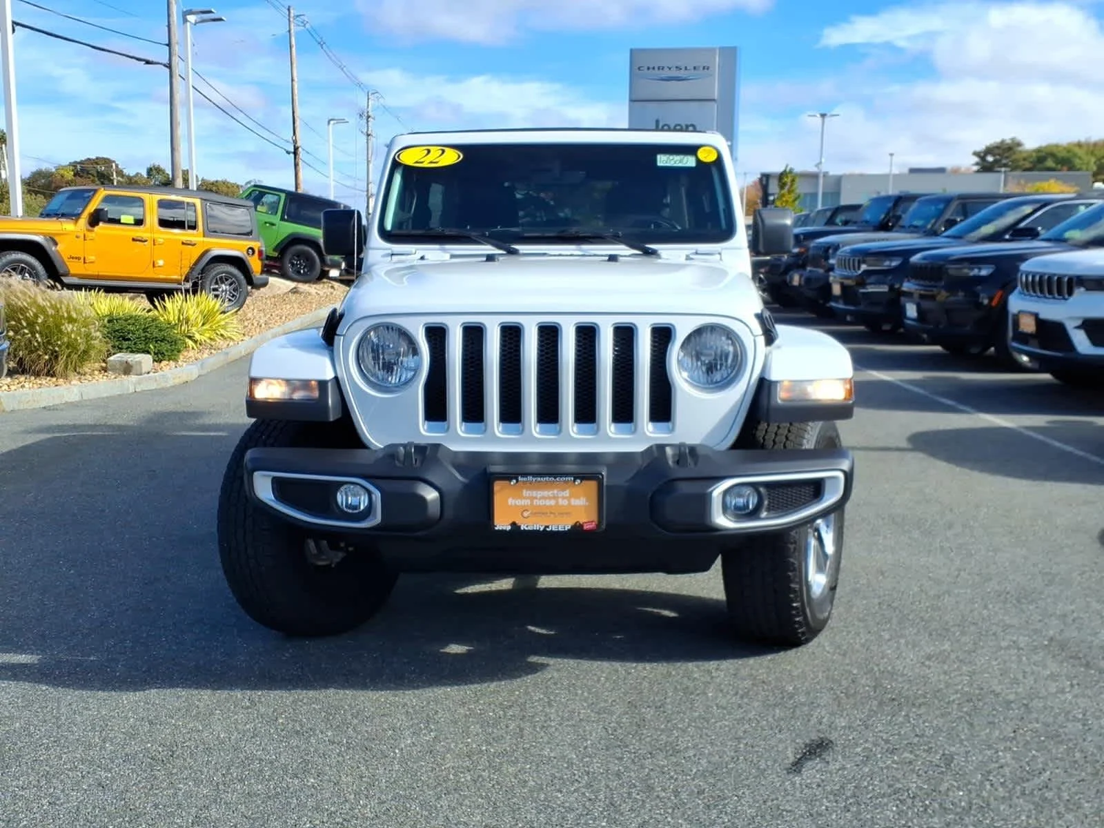 Certified Used 2022 Bright White Clearcoat Jeep Unlimited Sahara image 3
