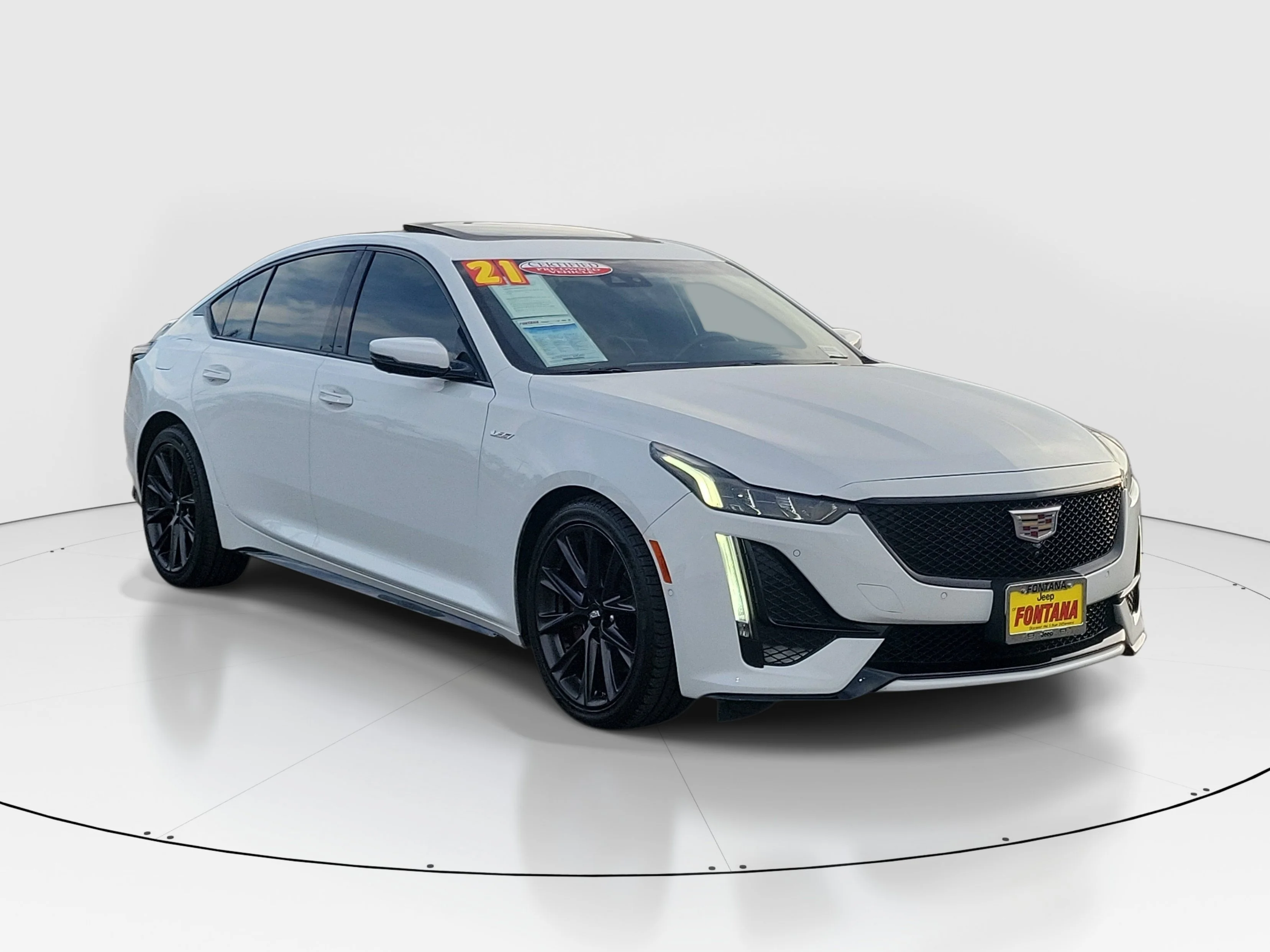 Used 2021 White Cadillac V-Series image 8