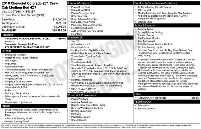 Used 2019 Pacific Blue Metallic Chevrolet Z71 image 34