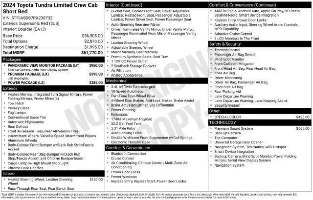 Used 2024 Red Toyota Limited image 26