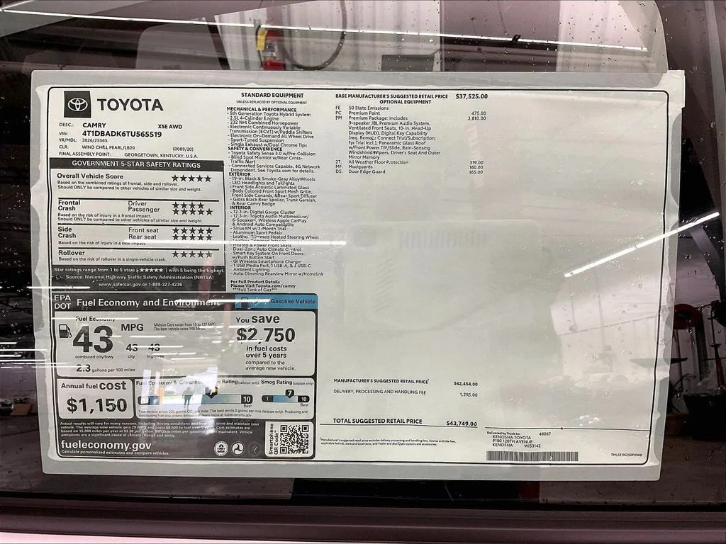 New 2026 Wind Chill Pearl <sup>1</sup> Toyota  XSE AWD image 17