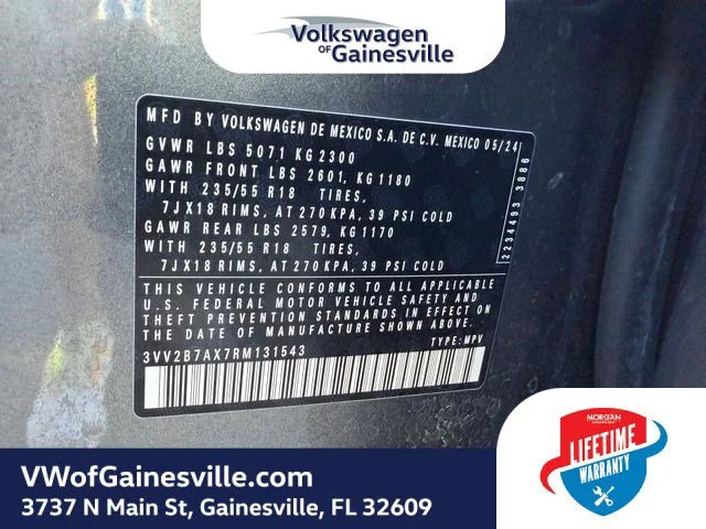 Certified Used 2024 Platinum Gray Metallic Volkswagen SE image 30