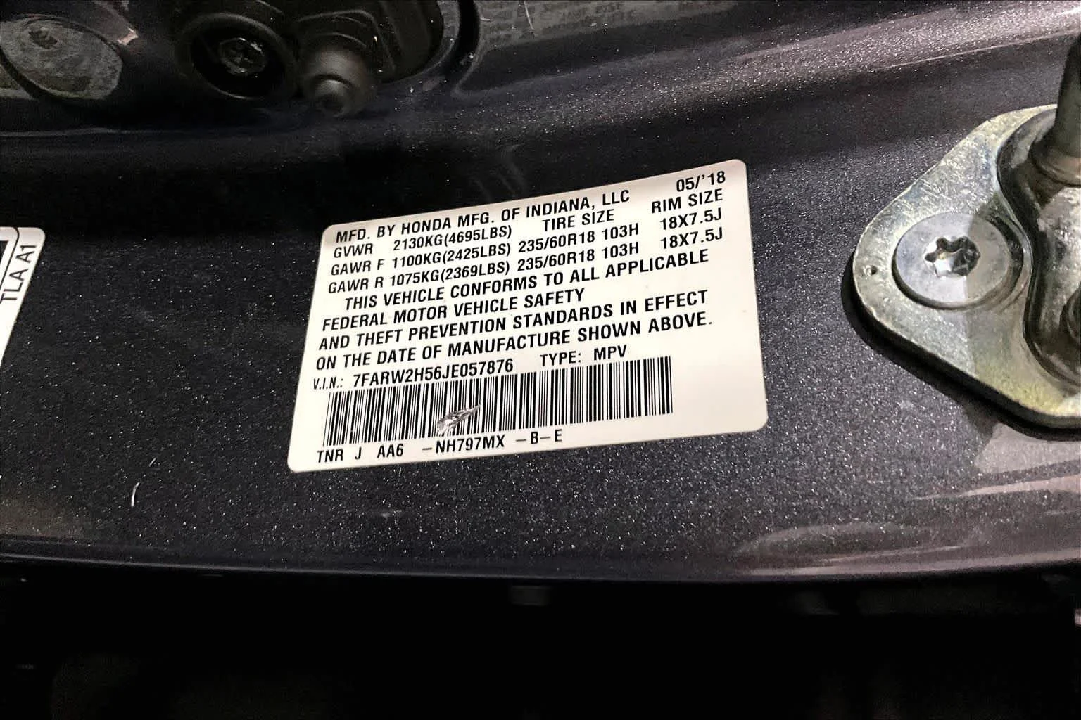 Used 2018 Modern Steel Metallic Honda EX image 37