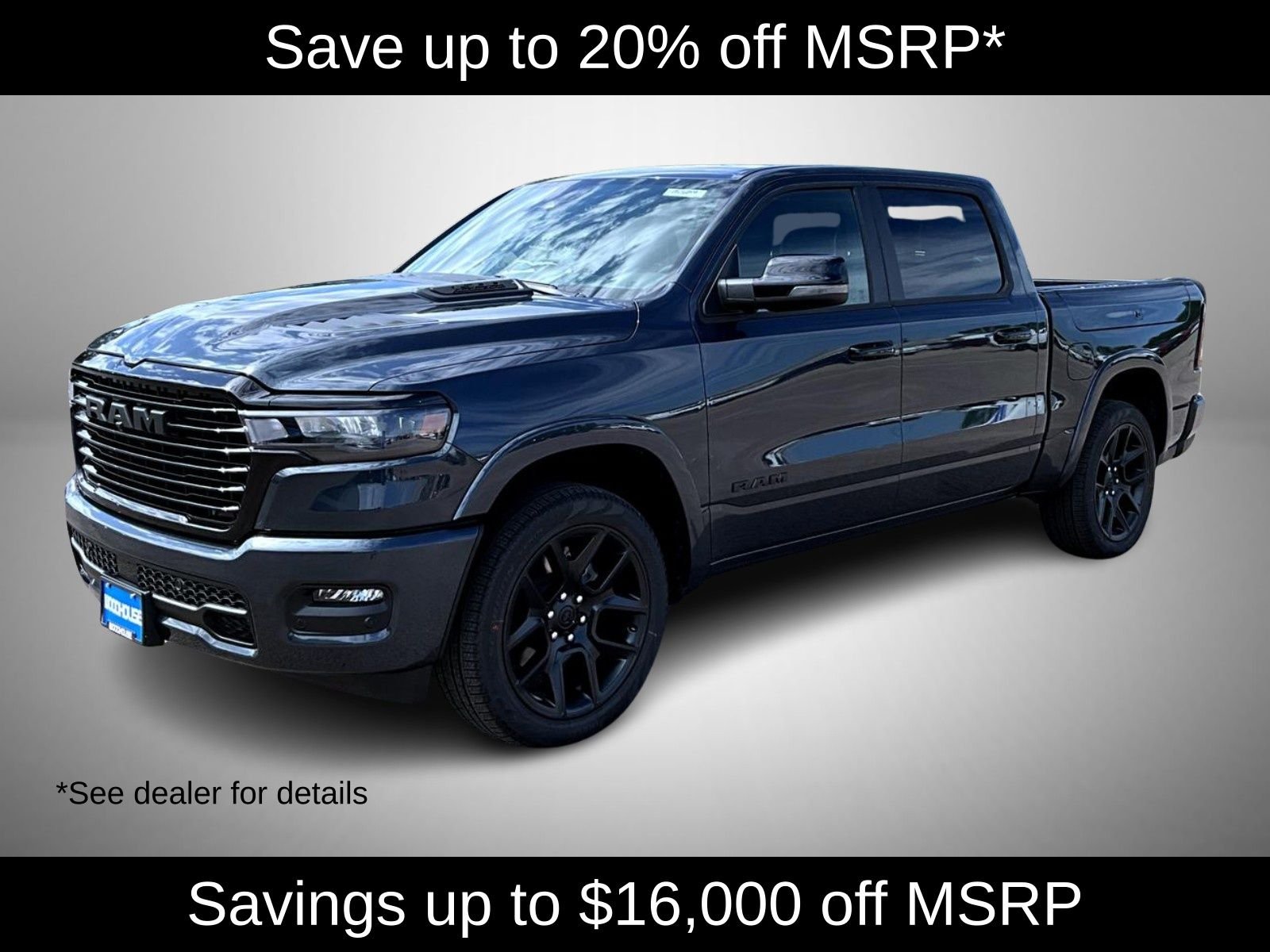 New 2026 Forged Blue Metallic Exterior Paint RAM Laramie image 1