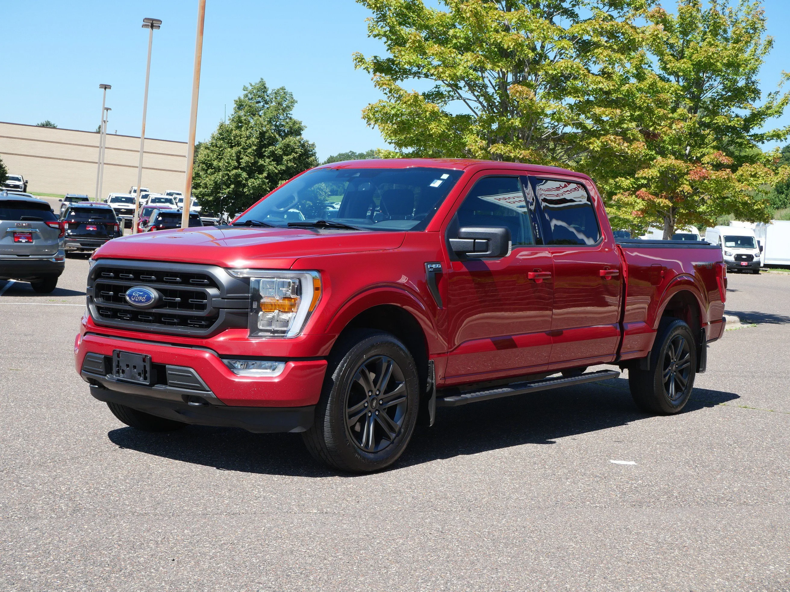 Used 2021 Rapid Red Metallic Tinted Clearcoat Ford XLT image 3