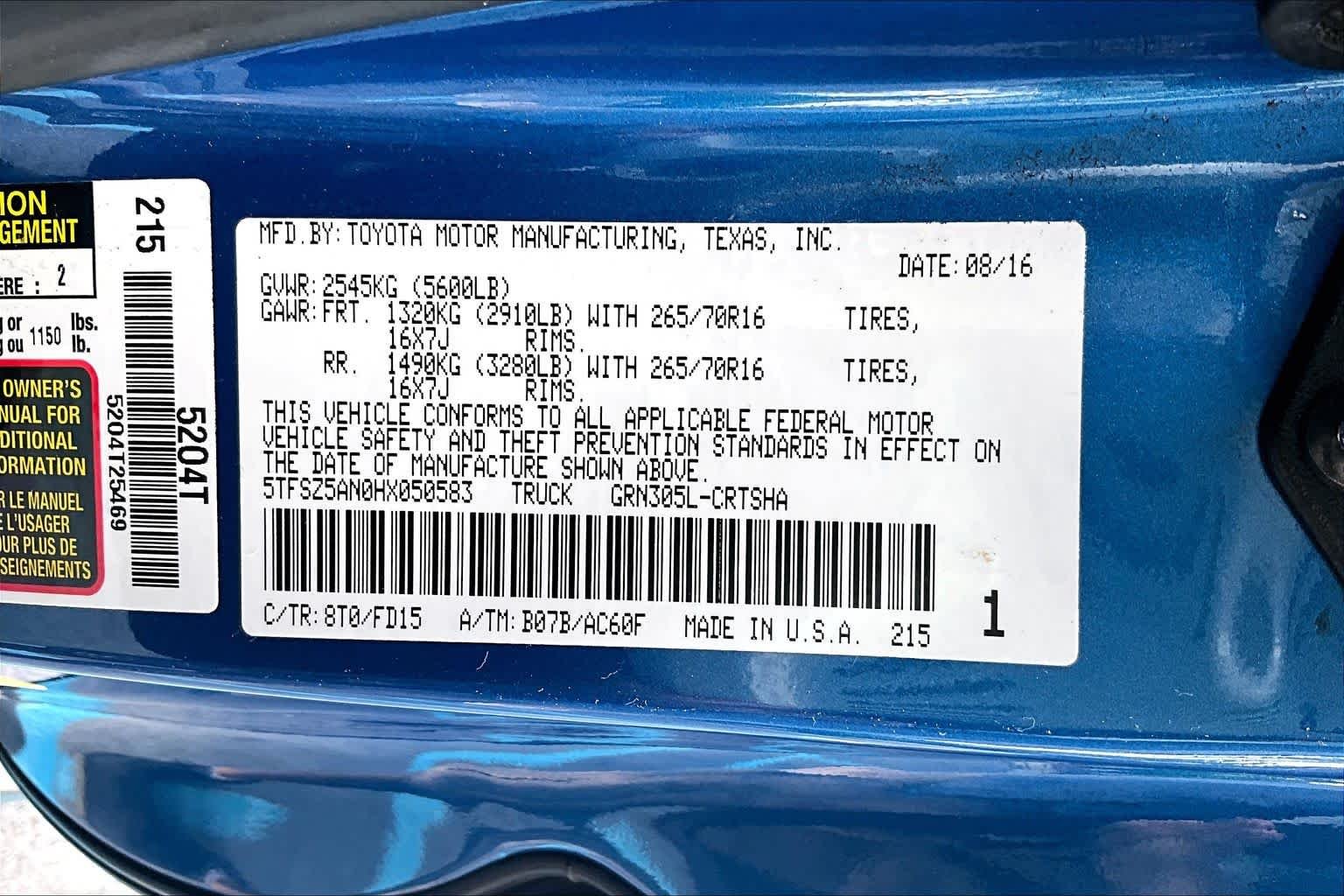Used 2017 Blazing Blue Pearl Toyota TRD Off Road image 30