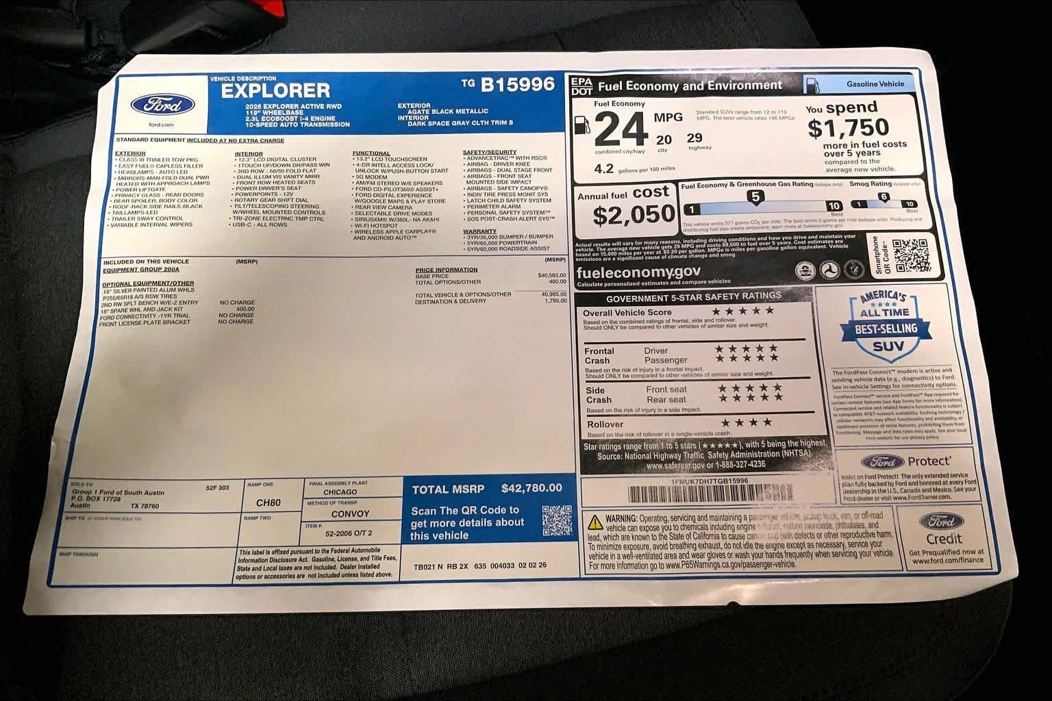 New 2026 Agate Black Metallic Ford Active image 21