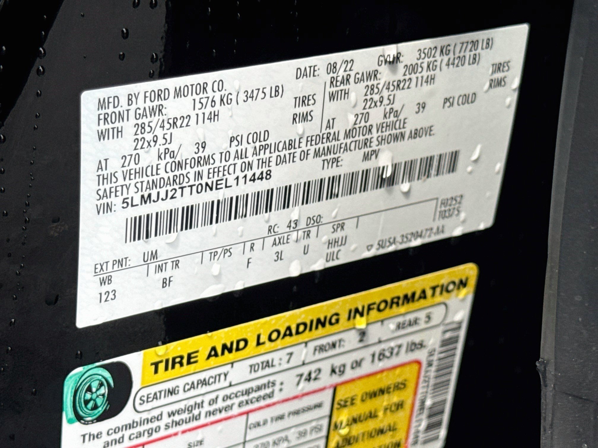 Used 2022 Black Metallic Lincoln Black Label image 36