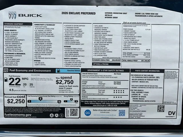 Used 2026 Moonstone Gray Metallic Buick Preferred image 21