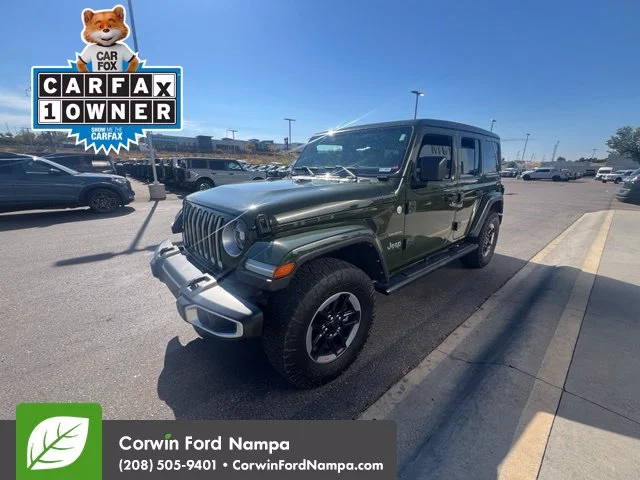 Used 2022 Green Jeep Unlimited Sahara image 1