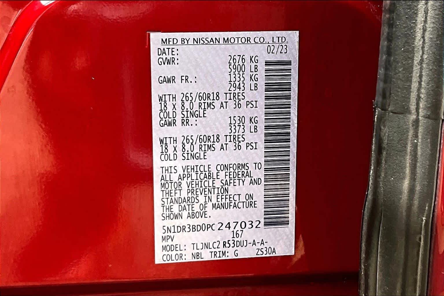 Certified Used 2023 Scarlet Ember Tintcoat/Super Black Nissan Rock Creek image 35