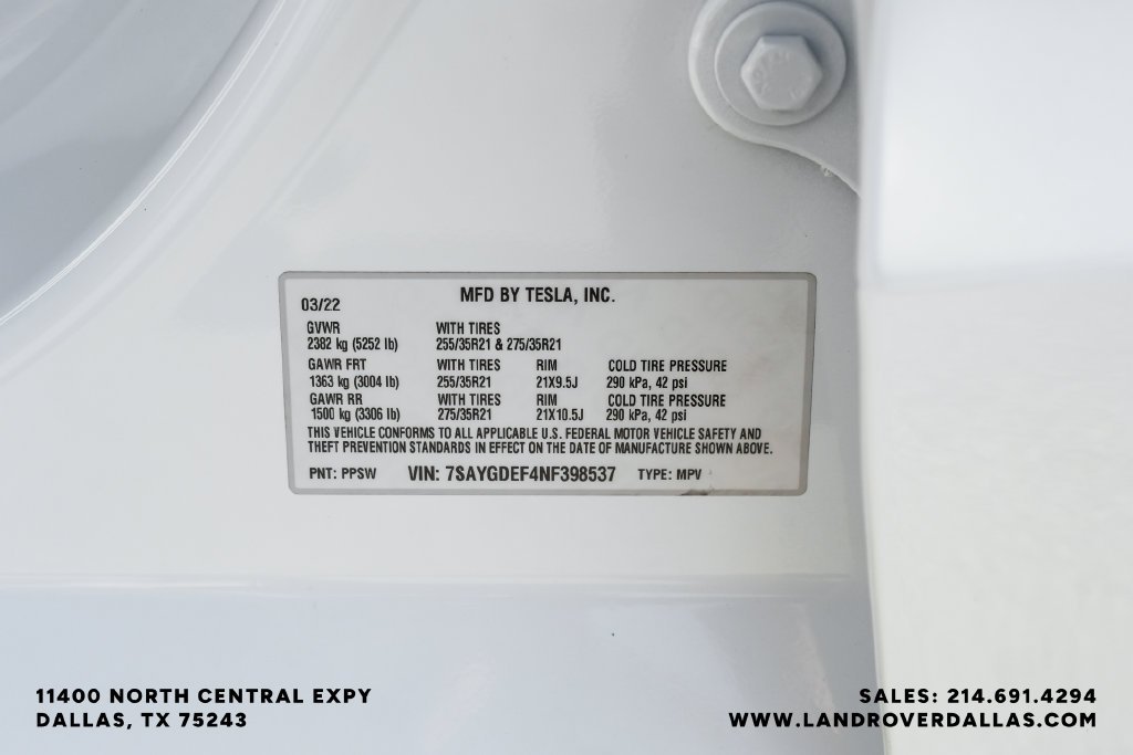 Used 2022 Pearl White Multi-Coat Tesla Performance image 44