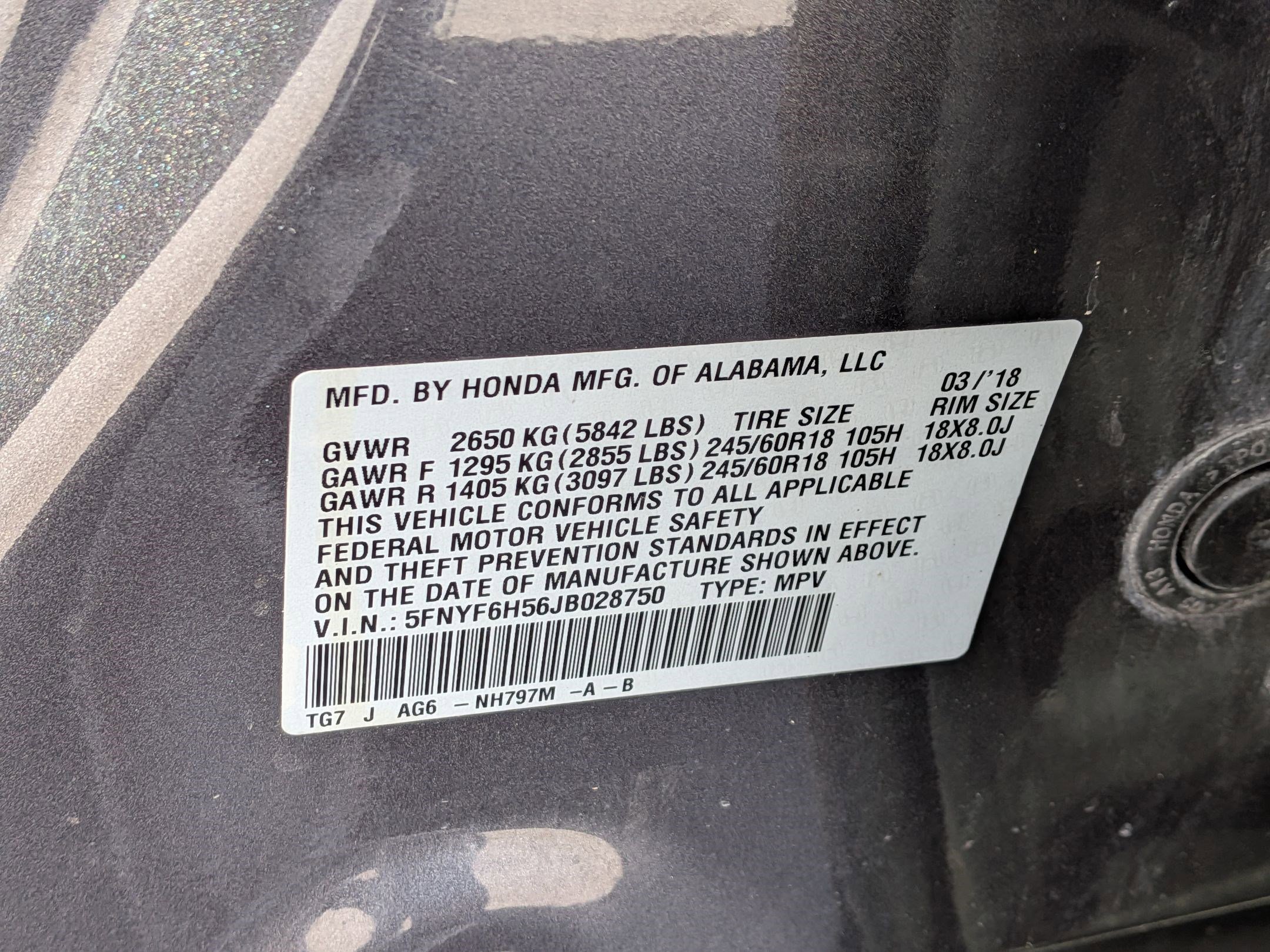 Used 2018 Gray Honda EX-L image 32
