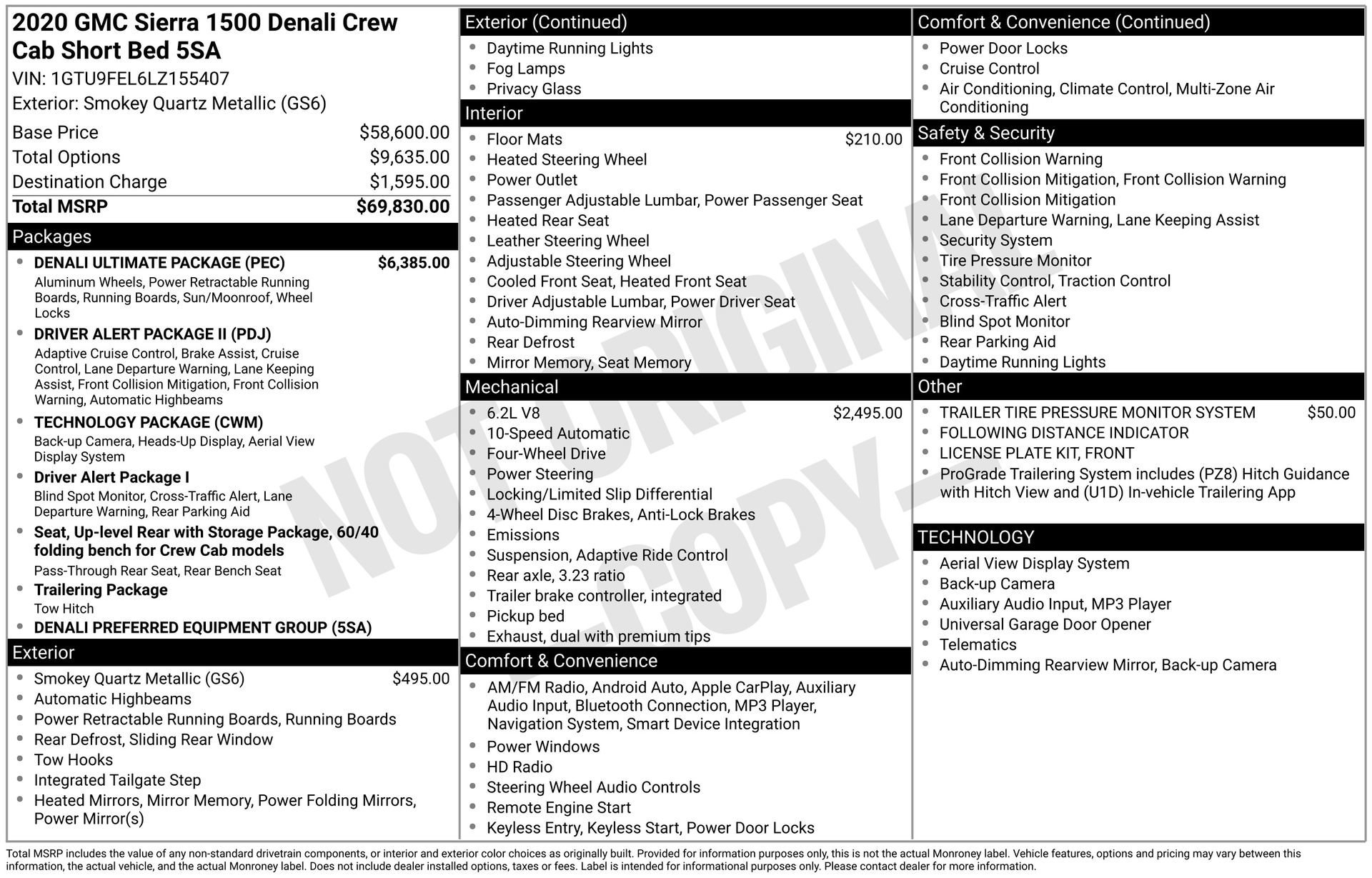 2020 GMC SIERRA - Image 3