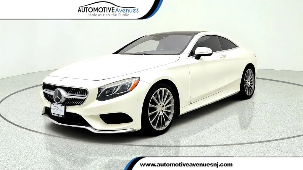 Used 2016 designo Diamond White Metallic Mercedes-Benz 2dr Coupe S 550 4MATIC® w/ Sport Pkg & Premium 1 Pkg image 1