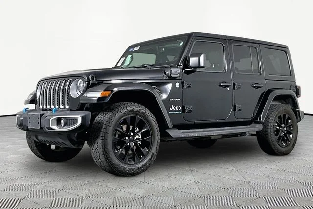 Used 2023 Black Jeep Sahara 4xe image 1