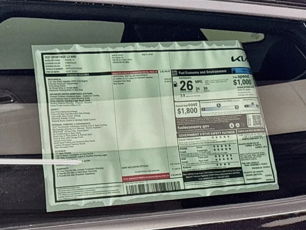 New 2027 Fusion Black Kia LX image 23