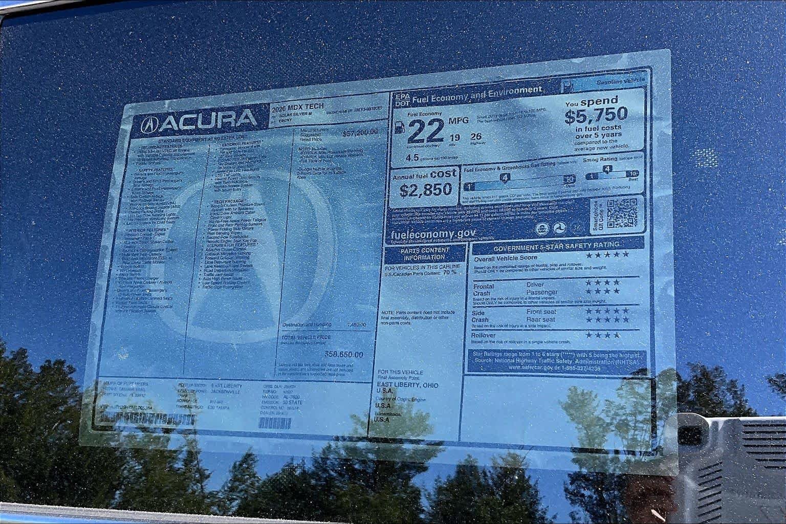 Used 2026 Solar Silver Metallic Acura w/Technology Package image 22