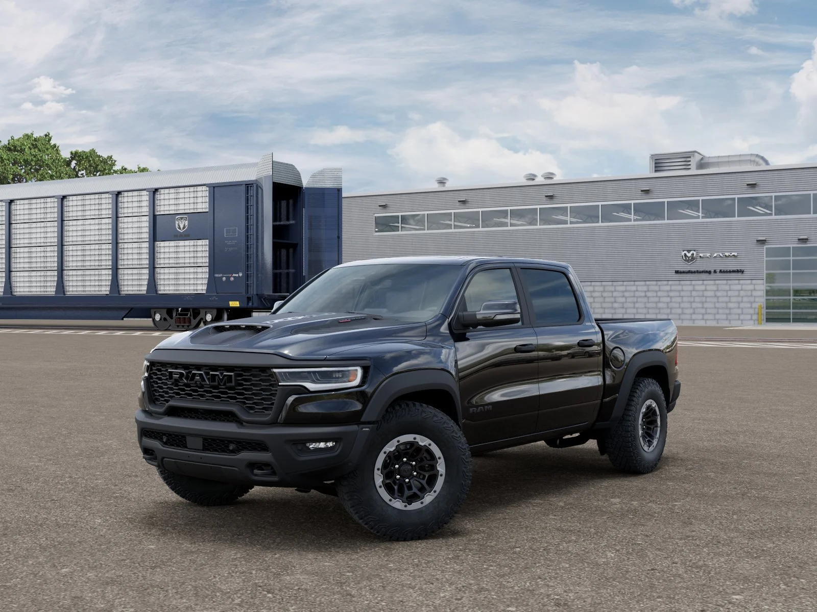 New 2026 Diamond Black Crystal Pearl-Coat Exterior Paint RAM RHO image 1