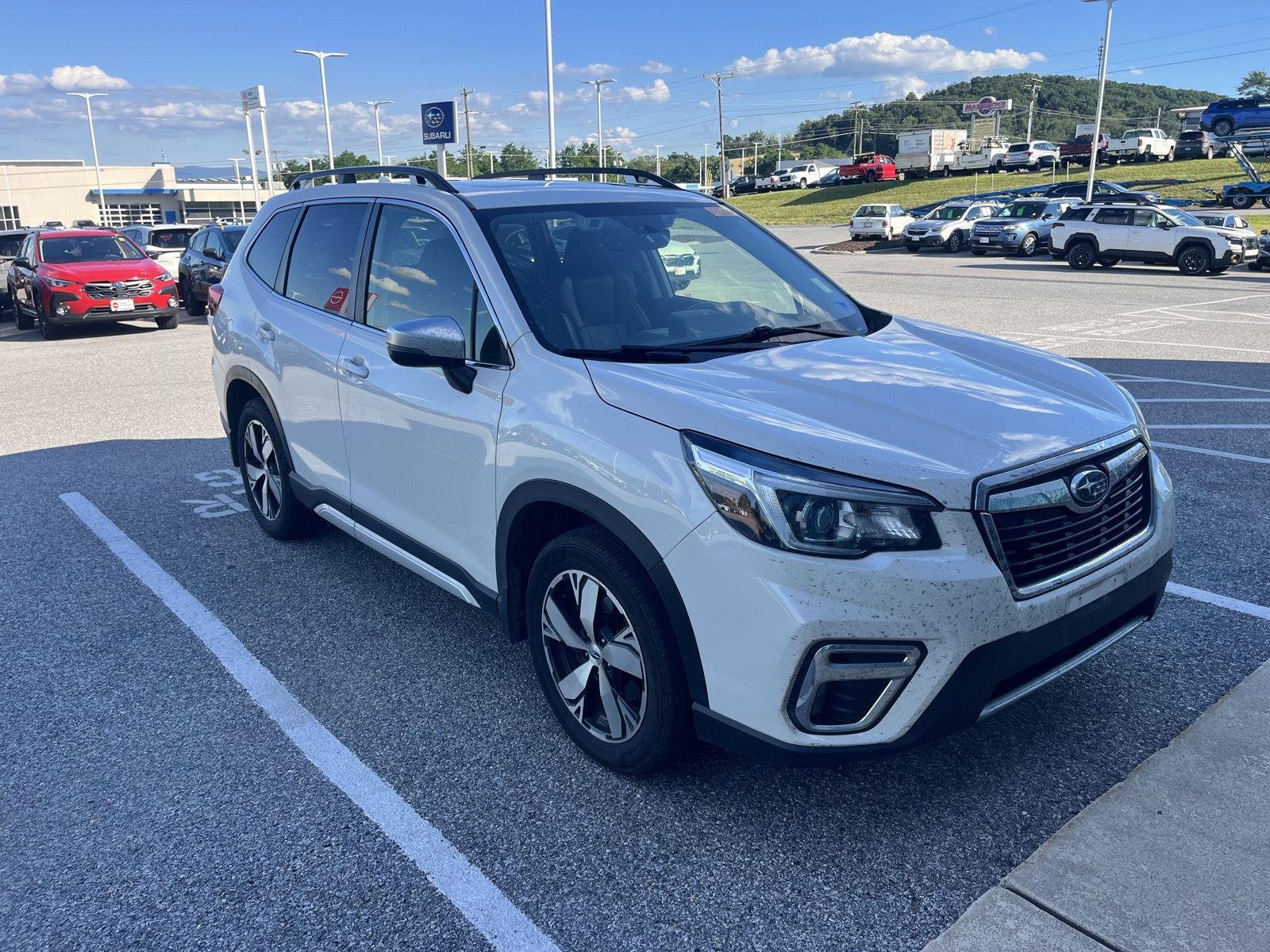 Used 2020 Crystal White Pearl Subaru Touring image 1