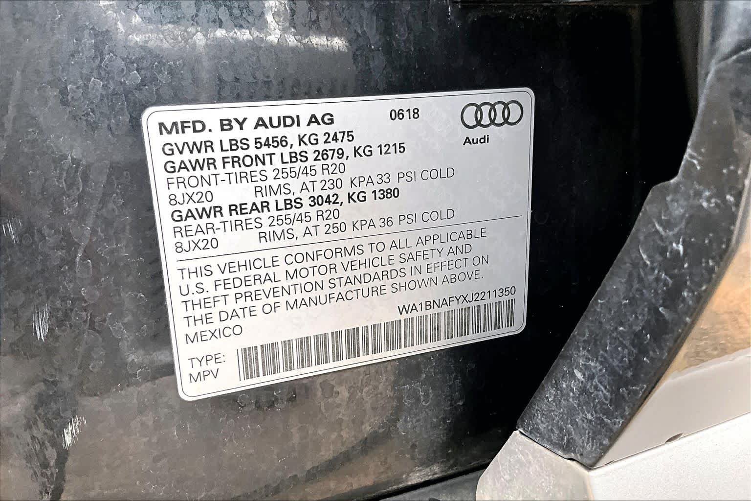 Used 2018 Manhattan Gray Metallic Audi Tech Premium Plus image 37