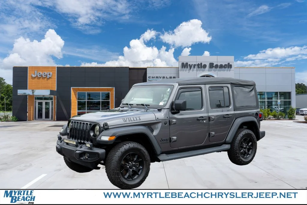 Certified Used 2021 Crystal Metallic Jeep Unlimited Willys image 1