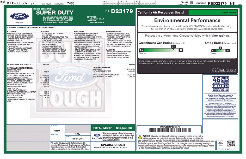 Used 2024 Glacier Gray Metallic Ford King Ranch image 9