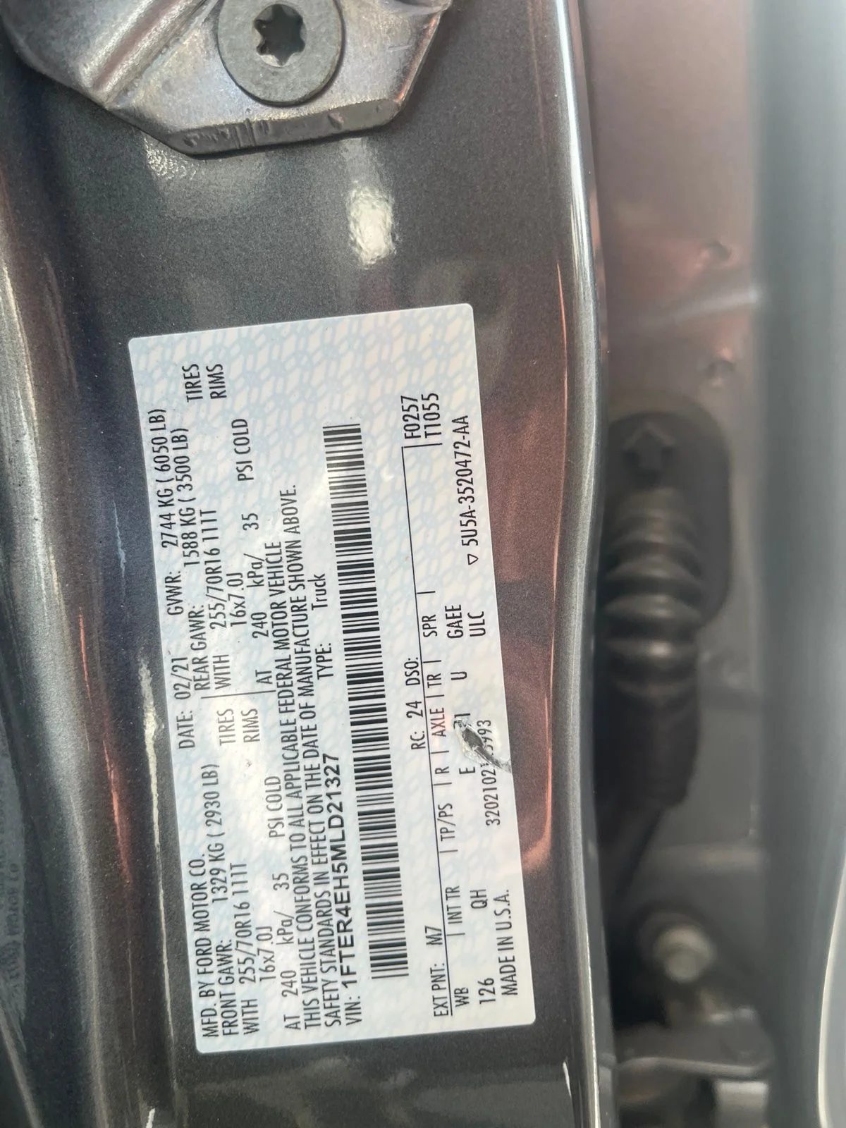 Certified Used 2021 Gray Ford XL image 3
