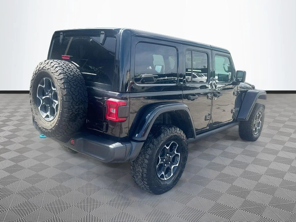Used 2022 Black Jeep Unlimited Rubicon 4xe image 6