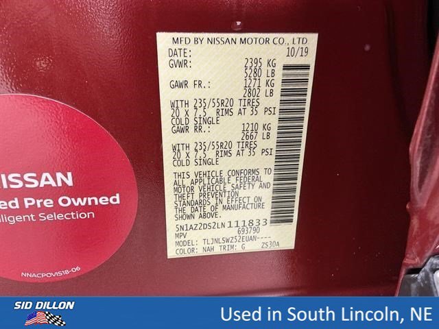Used 2020 Cayenne Red Metallic Nissan Platinum image 15
