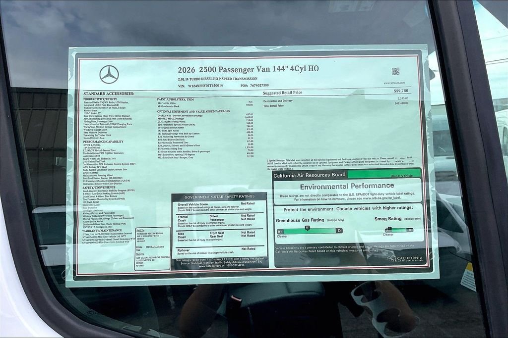 New 2026 Arctic White Mercedes-Benz Passenger 144 WB image 13