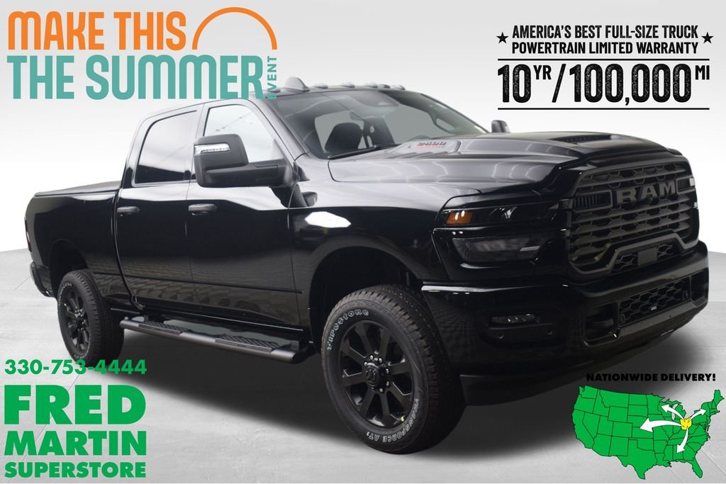 New 2026 Diamond Black Crystal Pearl-Coat Exterior Paint RAM Tradesman image 1