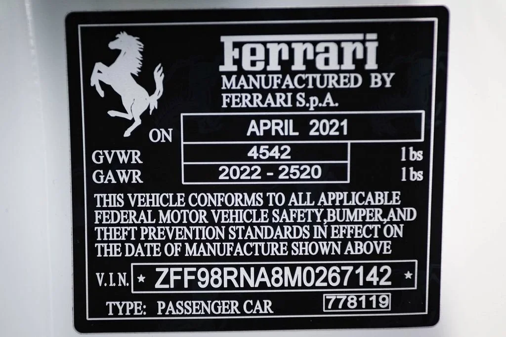 Certified Used 2021 Bianco Avus Ferrari Base image 51