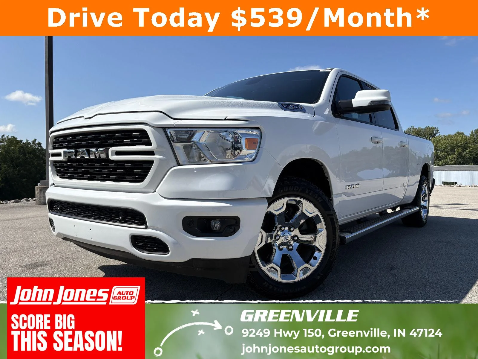 Used 2023 Bright White Clearcoat Ram Lone Star image 1
