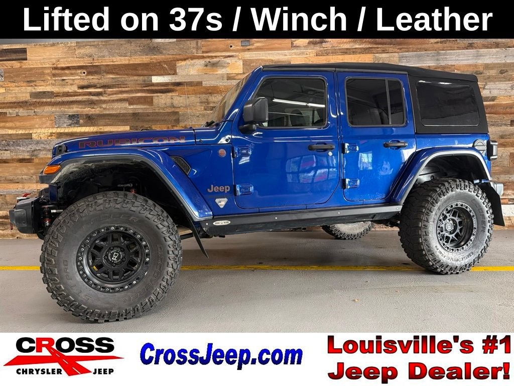 Used 2018 Ocean Blue Metallic Jeep Unlimited Rubicon image 1