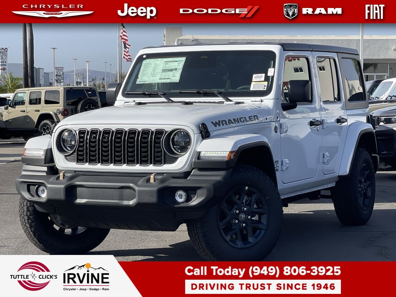 New 2026 Bright White Clear-Coat Exterior Paint Jeep 85th Anniversary image 1