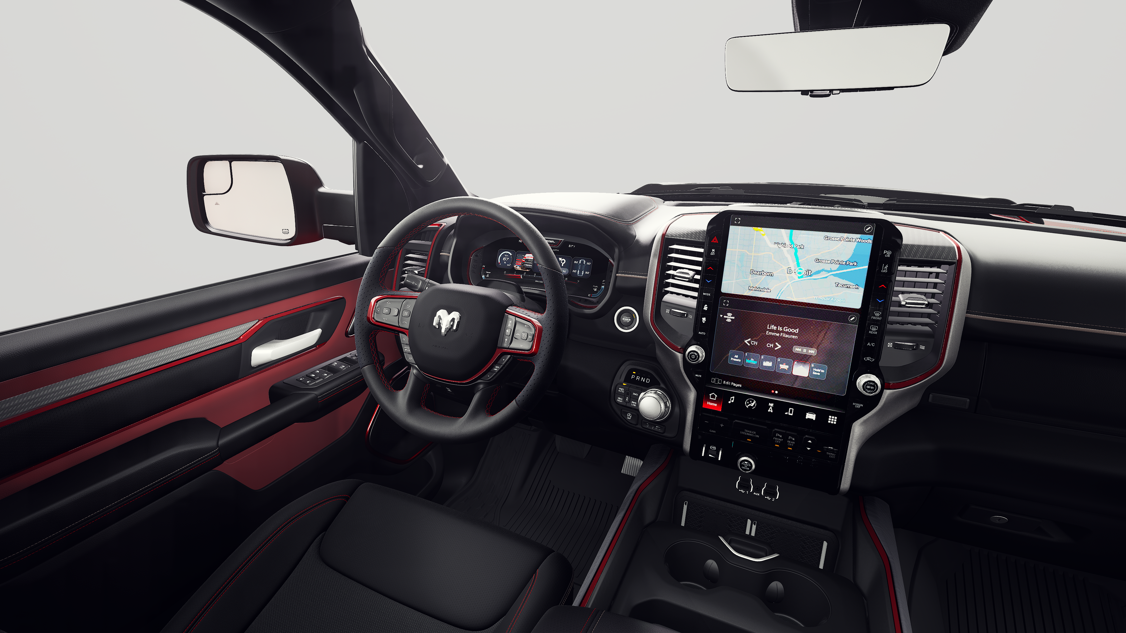 New 2027 Molten Red Pearl-Coat Exterior Paint RAM REBEL image 8