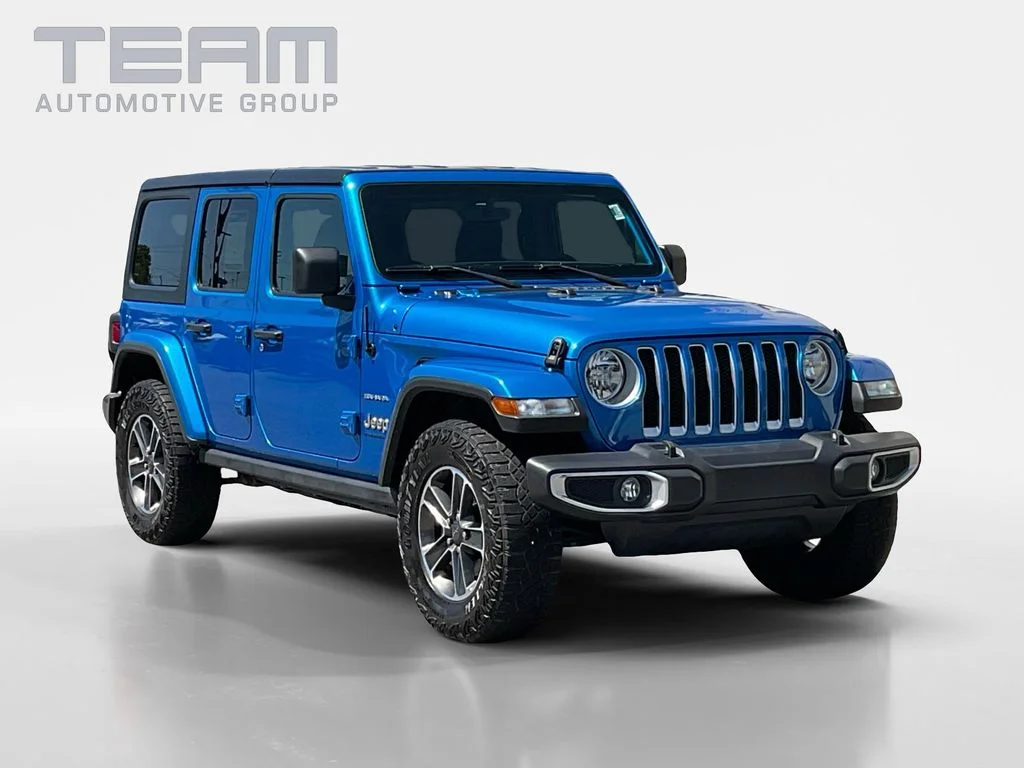 Used 2023 Blue Jeep Sahara image 1