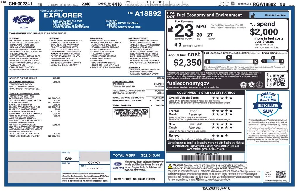 Used 2024 Silver Ford XLT image 68