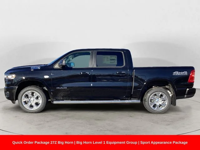 New 2026 Diamond Black Crystal Pearlcoat Ram BIG HORN CREW CAB 4X4 5