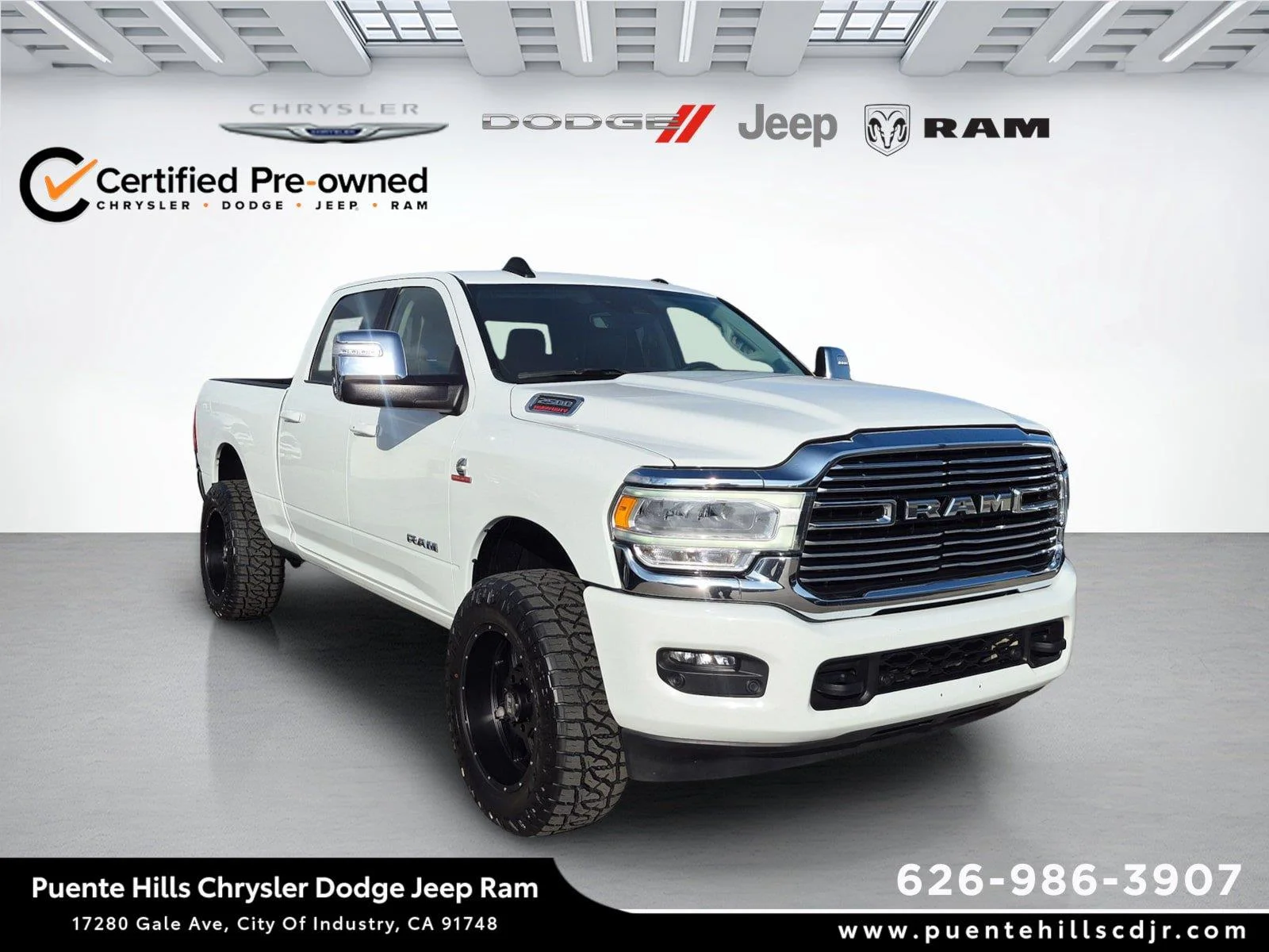Used 2024 Bright White Clearcoat Ram Laramie image 1