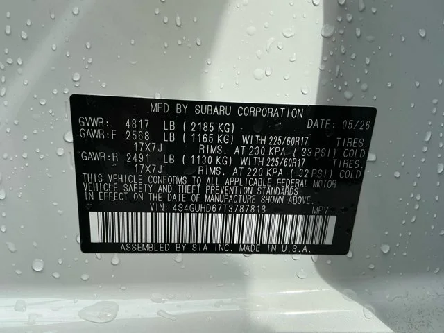 New 2026 CRYSTAL WHITE PEARL Subaru Premium image 16