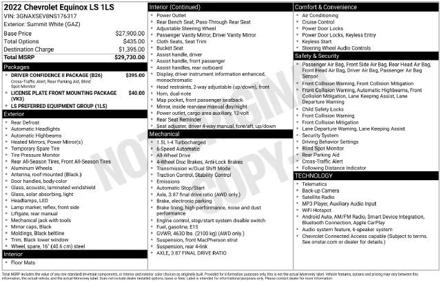 Used 2022 Summit White Chevrolet LS image 32