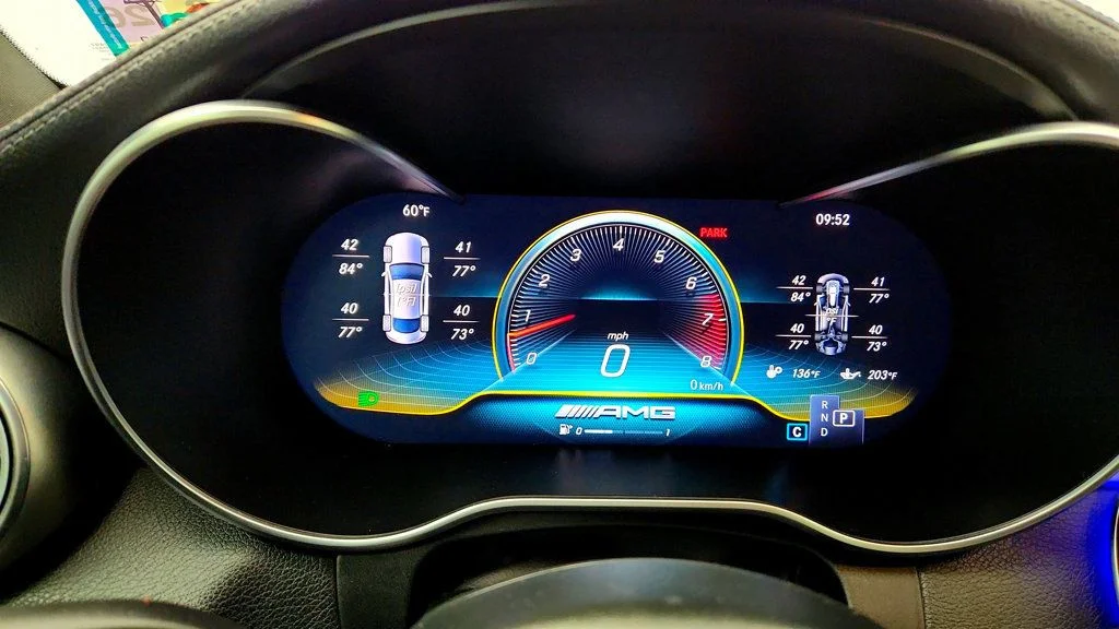 Used 2019 Brilliant Blue Metallic Mercedes-Benz AMG® C 43 4MATIC Coupe w/ Multimedia Pkg & Leather, Upholstery image 12