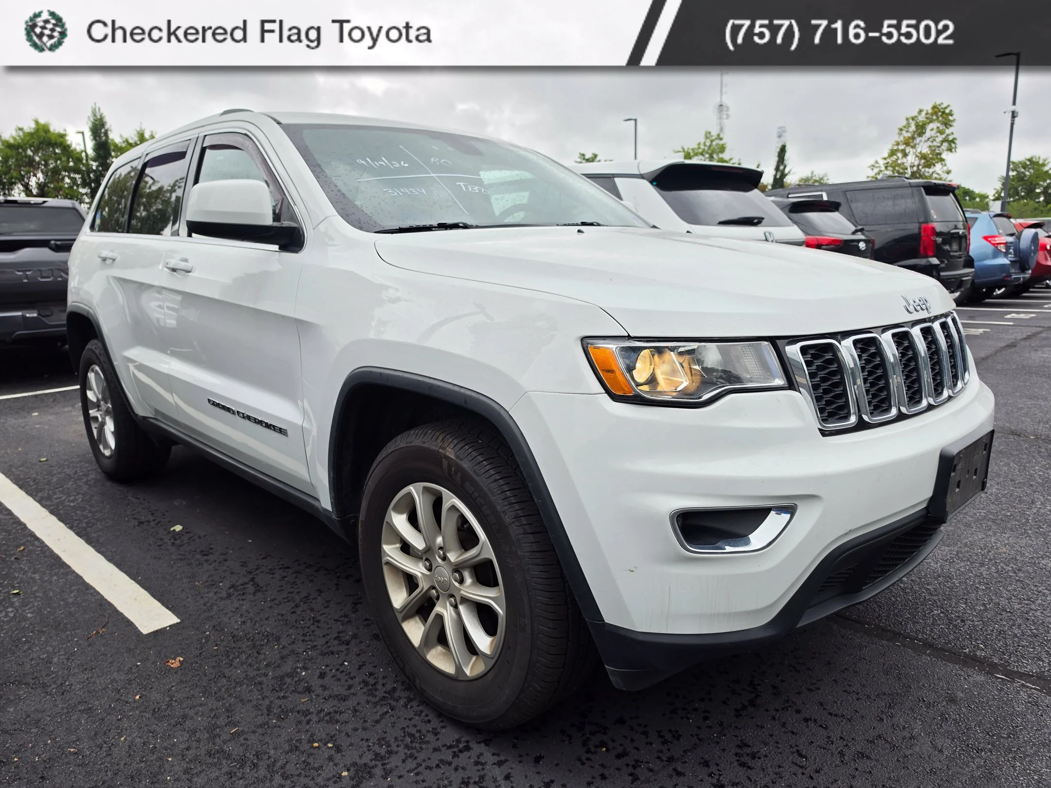 Used 2021 Bright White Clearcoat Jeep Laredo E image 3