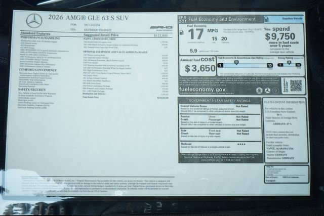New 2026 MANUFAKTUR Alpine Grey Mercedes-Benz AMG® GLE 63 S 4MATIC+ SUV image 78