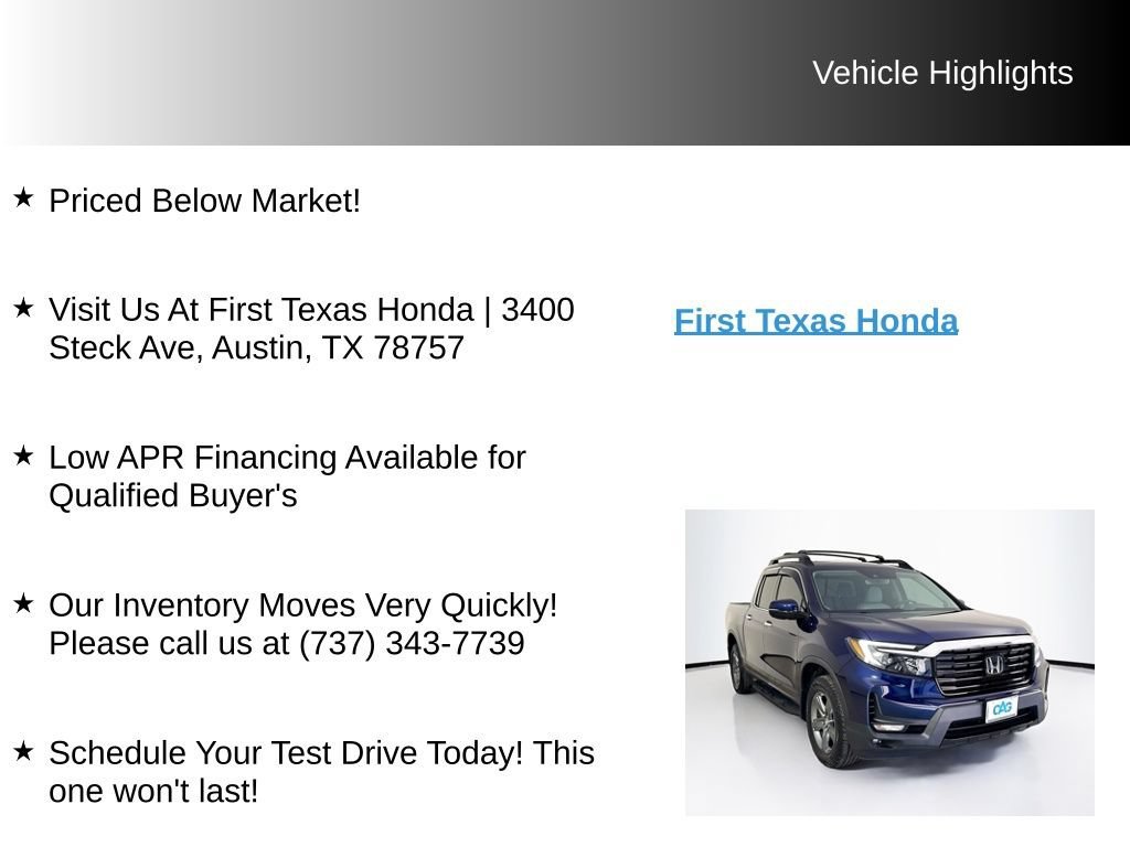 Used 2023 Obsidian Blue Pearl Honda AWD RTL-E image 52