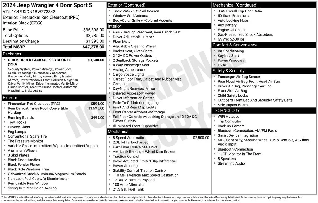 Used 2024 Red Jeep Sport S image 8